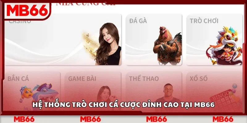 Hệ thống trò chơi cá cược đỉnh cao tại Mb66