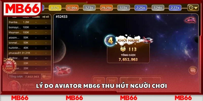 Khám phá lý do Aviator Mb66 thu hút người chơi