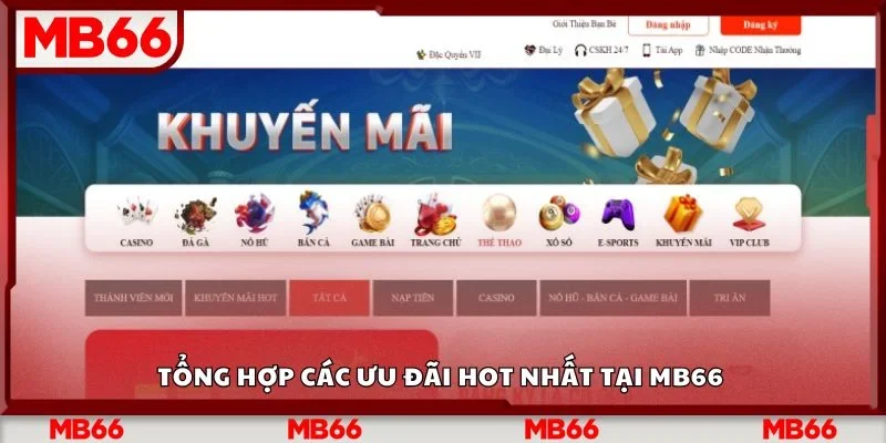 Tổng hợp các ưu đãi hot nhất tại Mb66